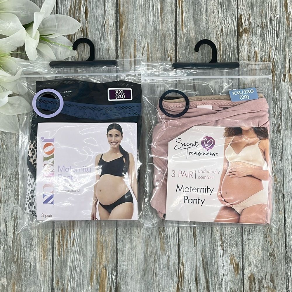 Women's Maternity Under The Belly Panties Underwear 2, 3-Packs Size XXL